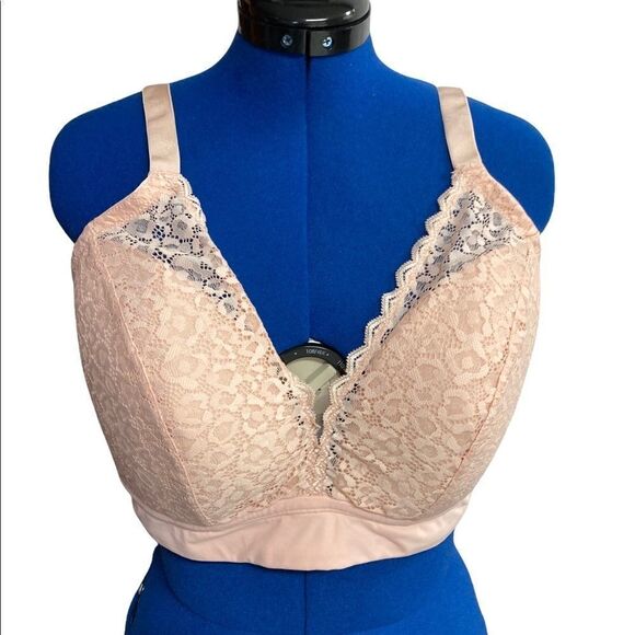 AUDEN, Peach Bralette, Size 3X, lightly lined, adjustable straps, stretchy - Picture 1 of 12